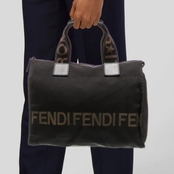 Fendi Black and Brown Logo Tote - Picture 2 of 5